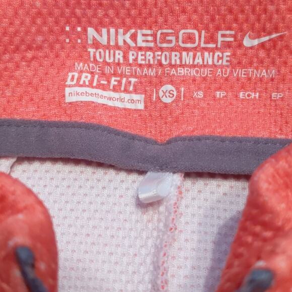 Nike Dri-Fit Tour Performance Pull-over Jacket Size XS Salmon - Picture 6 of 8
